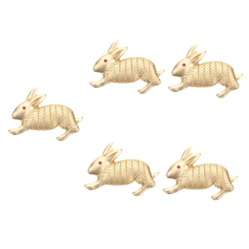 Healvian 5 Stück Hübscher Kaninchen Anstecker für Damen Niedliche Brosche Feinem Metall Modisches Accessoire für Kleidung Perfektes zu Ostern Geburtstagen Feiertagen von Healvian