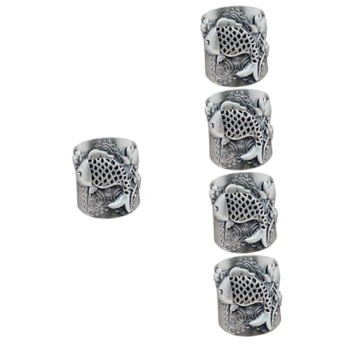 Healvian 5 Stück Lotus Ring Damen Verstellbarer Fingerring Retro Schmuck für Frauen Eleganter Offener Ring Hochwertigem für Besondere Anlässe Geschenkidee für Freundinnen von Healvian