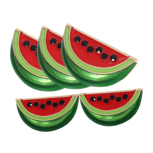 Healvian 5 Stück Modische Wassermelonen brosche aus Legierung Süßer Ansteckpin für Damen Vielseitig für Schals Pullover Kleider Dekorativ und Sicher Fixierend von Healvian