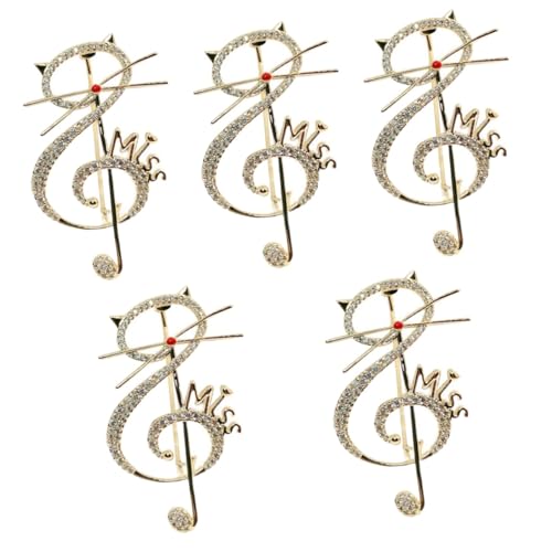 Healvian 5 Stück Musiknotenbrosche Brosche für Damen Zirkonbrosche Frauenbroschen Broschennadel Anstecknadel mit Musiknoten kawaii Brosche Damen Brosche Zirkon-Verzierung Kupfer Golden Healvian 5 Stück Musiknotenbrosche Brosche für Damen Zirkonbrosche Frauenbroschen Broschennadel Anstecknadel mit Musiknoten kawaii Brosche Damen Brosche Zirkon-Verzierung Kupfer Golden von Healvian
