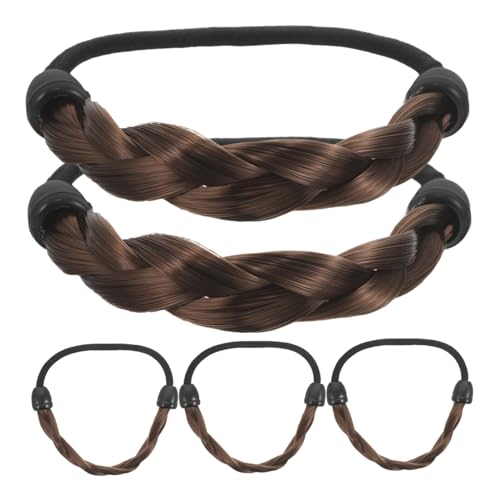 Healvian 5 Stück Perücken Stirnband Mädchen Haar Accessoires Haarschmuck Für Mädchen Haargummi Perücke Haarschmuck Haarseil Krawatte Frisurenband Zöpfe von Healvian