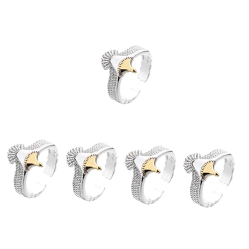 Healvian 5 Stück Ring mit Antikem Adlerdesign Verstellbar Komfortabel Perfekter Schmuck für Damen Herren für Besondere Anlässe Wie Weihnachten oder Valentinstag von Healvian