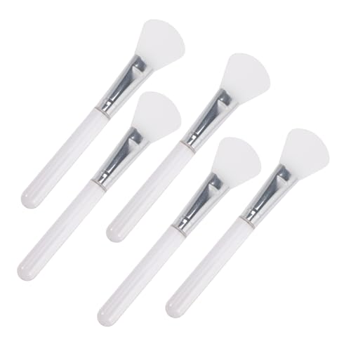 Healvian 5 Stück Silikon Gesichtsmaskenpinsel Teiliges Transparent Haarschonend Wiederverwendbar Ergonomischer Griff Kompakt für Präzise Gesichtsmaske Anwendung bei Augen und Nasenpartien von Healvian