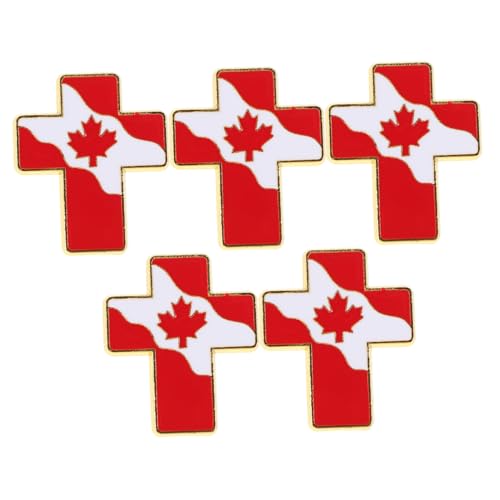 Healvian 5stücke Pack Metall-pins Mit Kanadischer Flagge Und Ahornblatt-design Patriotische Anstecknadeln Für Kleidung Taschen Hüte Reisen Und Alltag von Healvian