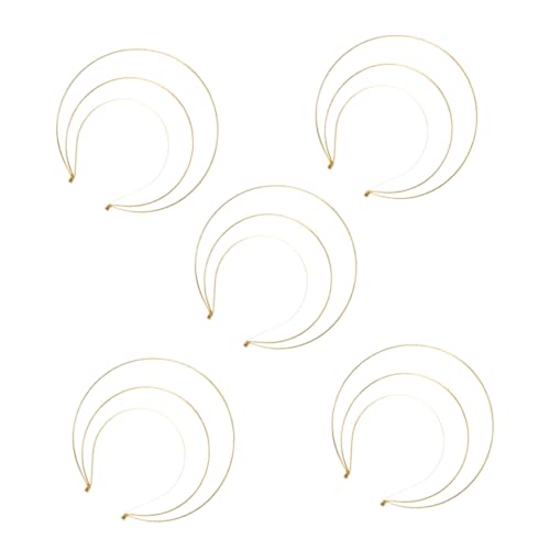 Healvian 5 Stück Teiliges Damen Haarreif Dreilagige Metall Krone Barocke Tiara für Hochzeit Geburtstag Party Komfortabel Langlebig Glatte Kanten Vielseitig Kombinierbar von Healvian