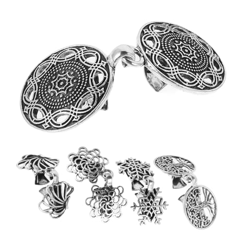 Healvian 5 Stück Teiliges Damen Strickjacken Clips mit Filigranem Blumenmuster Luftige Leichte Schalspangen Dekorative Vintage Verschlüsse für Pullover Cardigans Hemdkragen von Healvian