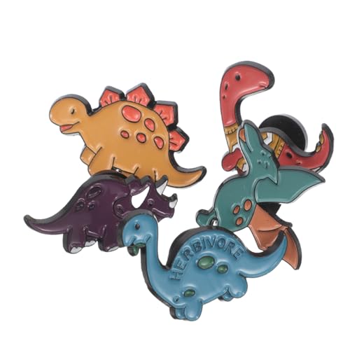 Healvian 5 Stück Teiliges Dinosaurier Emaille Broschen für Frauen Niedliche Dinosaurier Anstecknadeln für Kleidung Taschen und Hüte Accessoire von Healvian