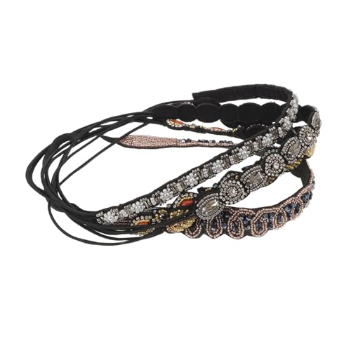 Healvian 5 Stück Teiliges Elastisches Damen-haarband mit Strassbesatz und Perlen Bequeme Dehnbare Party-haarreifen für Festliche Anlässe Leichtes Modisches Schmuck-accessoire für Frauen und von Healvian