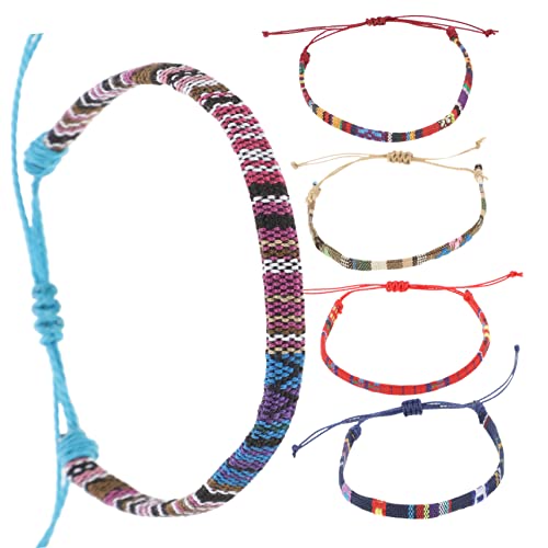Healvian 5 Stück Teiliges Geflochtene Armbänder Fußkettchen Verstellbar Robustem Material für Besondere Anlässe Freundschaften Healvian 5 Stück Teiliges Geflochtene Armbänder Fußkettchen Verstellbar Robustem Material für Besondere Anlässe Freundschaften von Healvian