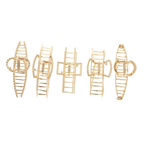 Healvian 5 Stück Teiliges Großes Metall Haarklammern Non slip Haarkralle für Langes und Haarschmuck Clips für Damen zum Fixieren von Pferdeschwanz und Styling von Healvian