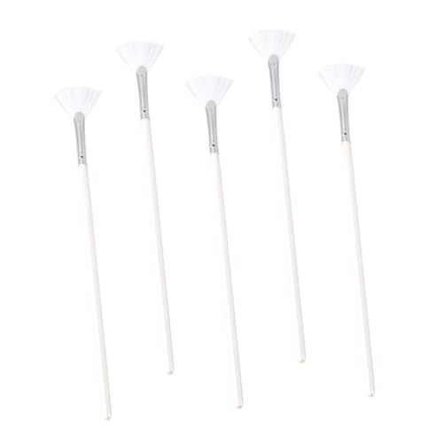 Healvian 5 Stück Teiliges Nylon Pinselset Fächerform zur Haut für Gesichtsmaske und Hautpflege Tragbar und Wiederverwendbar für Reisen von Healvian