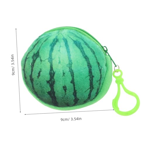 Healvian 5 Stück Teiliges Plüsch Früchte Geldbörsen Wassermelonen Form Weiche Kindergeldbörse mit Kartenfach für Jungen Mädchen Alltag Lernhilfe von Healvian