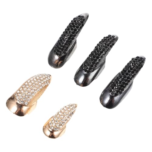 Healvian 5 Stück Teiliges Punk Fingerring mit Strassbesatz und Extravagant Modisches Hand Accessoire Passend für Daumen Schwarz Kleiner Finger Schwarz Zeigefinger Goldfarben Auffälliger Healvian 5 Stück Teiliges Punk Fingerring mit Strassbesatz und Extravagant Modisches Hand Accessoire Passend für Daumen Schwarz Kleiner Finger Schwarz Zeigefinger Goldfarben Auffälliger von Healvian
