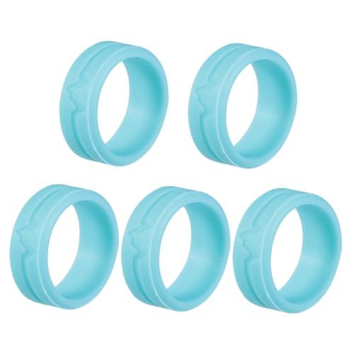 Healvian 5 Stück Teiliges Silikon Soft Ringe Modische Finger Accessoires Party Schmuck für Frauen und Männer Hautfreundlich Langlebig Stylisch von Healvian