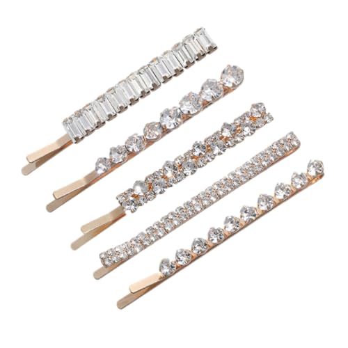 Healvian 5 Stück Teiliges Strass Haarklammern Geometrische Haarnadeln mit Kristallbesatz Haarspangen für Damen Braut Haarschmuck Geeignet für Hochzeit Party Alltag von Healvian