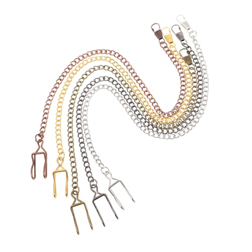 Healvian 5 Stück Teiliges Vintage Taschenuhrkette aus Metall Kompatibel mit Jeans Westen und Gürteln Einfach zu Befestigen Retro-Design für Business Hochzeit und Freizeit von Healvian