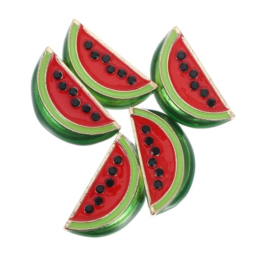 Healvian 5 Stück Teiliges Wassermelonen Broschen aus Legierung Niedliche Cartoon Frucht Anstecknadeln Stilvolle Reverskragen Accessoires für Schals Party und Alltagsmode von Healvian