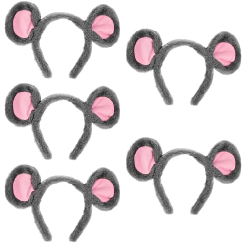 Healvian 5 Stück Tierkostüm Mouse Ears Haarreif für Niedliches Cosplay Stirnband für Halloween Partys und Aufführungen Leicht und Tragbar Hochwertige Verarbeitung als von Healvian