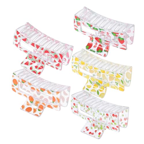 Healvian 5 Stück Transparente Haarklammern für Frauen Starke Greifkraft Geeignet für Dickes Feines und Langes Haar Leichte Haarklammern für Alltag Make Up Kochen Schmerzfreies Tragen von Healvian