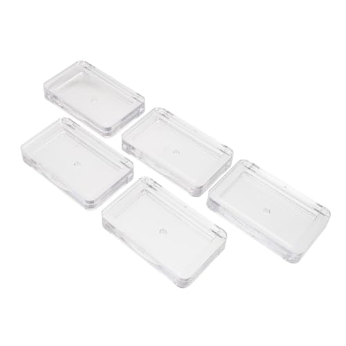 Healvian 5 Stück Transparente Kompakte Lidschatten Aufbewahrungsboxen aus Leichte Tragbare Make Up Döschen für Puder und Lippenstift für Unterwegs und Farbabgleich von Healvian