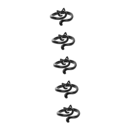 Healvian 5 Stück Verstellbarer Katzenring für Damen Geometrisches Design Tier Schmuck für Frauen Eleganter Fingerring Hochwertigem Metall Tägliche Dekoration oder Healvian 5 Stück Verstellbarer Katzenring für Damen Geometrisches Design Tier Schmuck für Frauen Eleganter Fingerring Hochwertigem Metall Tägliche Dekoration oder von Healvian