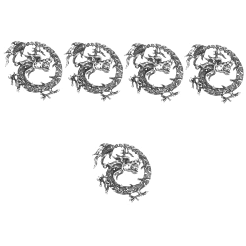Healvian 5 Stück Vintage Dragon Brooch für Männer Extravaganter Anstecker Stylisches für Anzüge Robustes Design für Besondere Anlässe Tägliches von Healvian