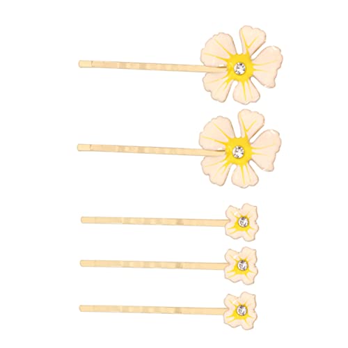 Healvian 5stücke Vintage Blumen Haarnadeln Set Teiliges Set Mit Strass-haarspangen Beige Für Frauen Und Mädchen Für Jede Saison Und Haarfarbe Perfektes Haarschmuck-zubehör von Healvian