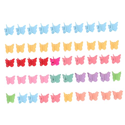 Healvian 50 Stück Schmetterlings-Haarspange -Haarspange für Mädchen Mini-Haarklammern haarschmuck haarklammer set Schmetterlinge Haarnadeln Haarspangen für Frauen Harz Colorful von Healvian