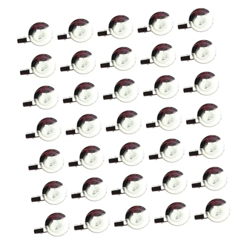 Healvian 50 Stück Teiliges Runde Broschen mit Stabiler Nadel Vielseitig Einsetzbar als Hemdkragen Button Clips und Kleidungsschmuck Silberfarben für und Festliche Anlässe von Healvian