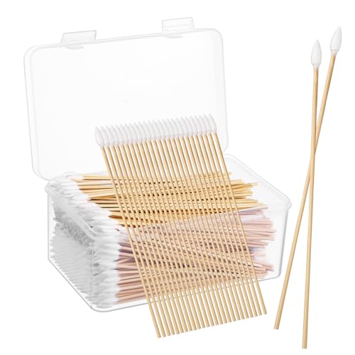 Healvian 500stücke Präzisions Wattestäbchen Ohr Tupfer Nagel Reiniger Baumwolle Spitze Make-up von Healvian