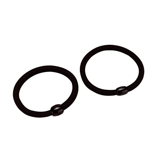 Healvian 50stücke Schwarze Haargummis Haarseile Einfache Haarringe Klassische Pferdeschwanzhalter Elastische Haargummis Für Frauen von Healvian