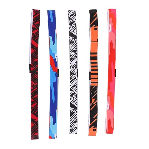 Healvian 5stücke Sport Stirnbänder Für Damen Elastische Fitness Haarbänder Rutschfeste Schweißabsorbierende Headwraps Für Yoga Laufen Und Workout Farben Camouflage Camouflage von Healvian