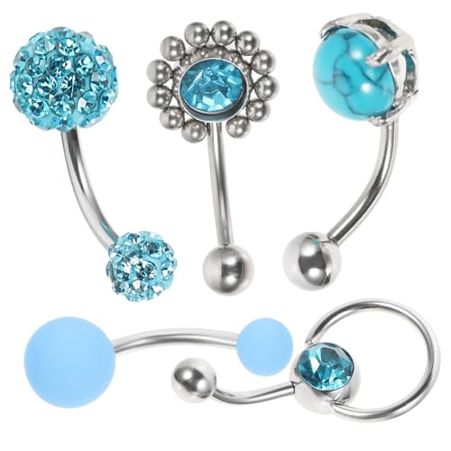 Healvian 5Stücke Teiliges Bauchnabelpiercing mit Zirkonia für Frauen Stilvolles Körperschmuck Accessoire für Mode Festivals Langlebig Hautfreundlich Healvian 5Stücke Teiliges Bauchnabelpiercing mit Zirkonia für Frauen Stilvolles Körperschmuck Accessoire für Mode Festivals Langlebig Hautfreundlich von Healvian