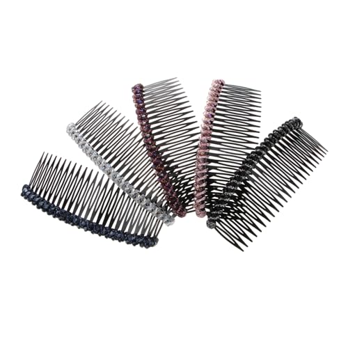 Healvian Elegante 5-teilige Haarspange mit Strasssteinen Kämmen und Haarspange für Damen für Partys Bankette und Hochzeiten von Healvian