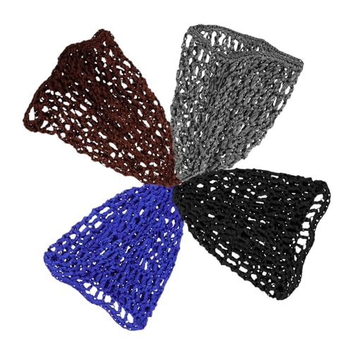 Healvian 5stücke Teiliges Aus Mesh-haarnetzen Elastische Schlafmütze Für Damen Weiche Atmungsaktive Kunstseide Für Schlafen Und Haarschutz Kaffee von Healvian
