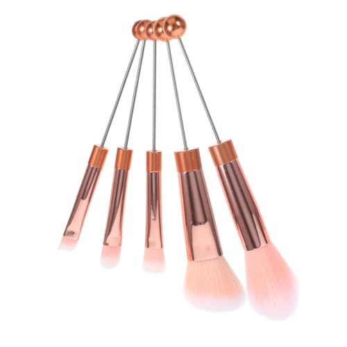 Healvian 5stücke Teiliges Makeup Pinsel Für Damen Präzisionspinsel Für Lidschatten Und Lose Puder Roségoldene Metallgriffe Für Kosmetikliebhaber Und Profis von Healvian