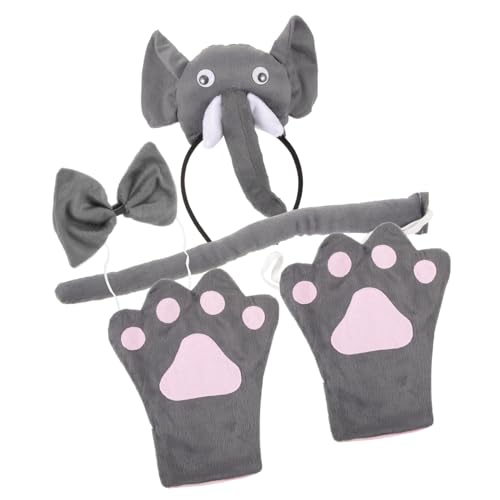 Healvian 5stücke Cosplay Tier Kostümrequisiten Handschuhe Stirnband Mit Und Fliege Für Party-anzieh Echtes Material Vollfüllung von Healvian