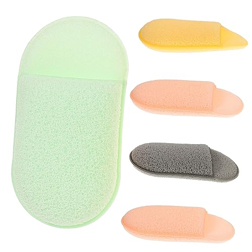 Healvian 5stücke Gesichtsreinigungsschwämme Tragbare Makeup-entferner Pads Sanfte Gesichtsreinigungsschwämme Grün Gelb Und Rosa Für Empfindliche Haut Gegen Make-up-reste Und von Healvian