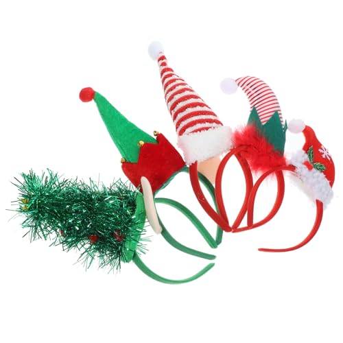 Healvian 5stücke Kreative Weihnachts-haarreifen Mit Santa-hut-design Für Erwachsene Festliche Kopfbedeckungen Für Weihnachtsfeiern Und Kostüme von Healvian