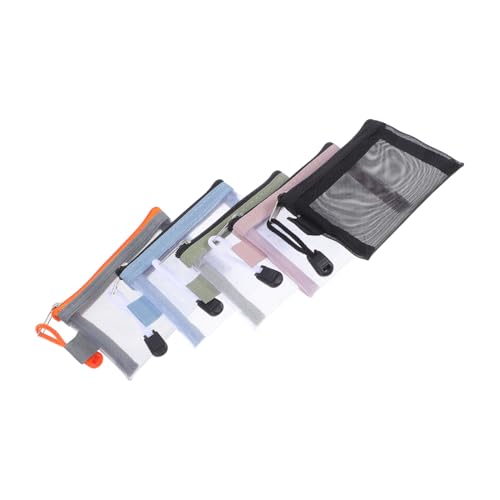 Healvian 5stücke Mini Netzstoff Kosmetiktasche Mit Reißverschluss Kleine Make-up-Tasche Für Frauen Tragbar Für Reisen Zuhause Büro Zum Organisieren Von Lippenstift Und von Healvian