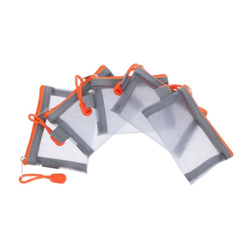 Healvian 5stücke Netztasche Mit Reißverschluss Reise-Aufbewahrungstasche Kleine Kosmetiktasche Make-up-Organizer Toilettenartikelbeutel Tragbar Für Reisen Zuhause Und Büro von Healvian