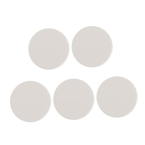 Healvian 5stücke Puderquaste Runde Make-up-puderquaste Lose Puderquaste Puderschwamm Quaste Schwamm Wattequaste Kosmetische Grundierung Für Frauen Mädchen Weiß von Healvian