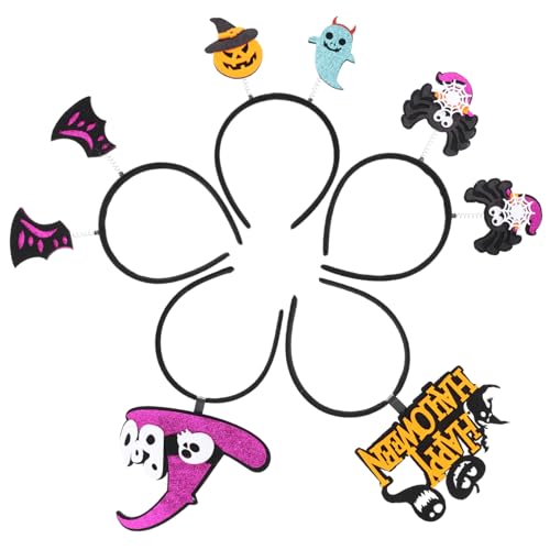 Healvian 5stücke Halloween Stirnbänder Filz Für Party Cosplay Kürbis Kopfbedeckungen Gruseliger Haarschmuck Für Frauen Und Junge Mädchen von Healvian