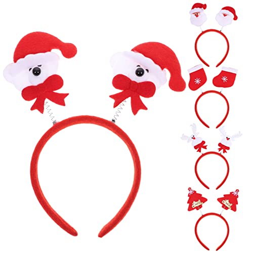 Healvian 5stücke Teiliges Weihnachts-haarreifen Lustige Leichte Haarschmuck-accessoires Für Erwachsene Für Partys Und Festlichkeiten Mit Weihnachtsbaum Rentiergeweih Weihnachtsmann Und von Healvian