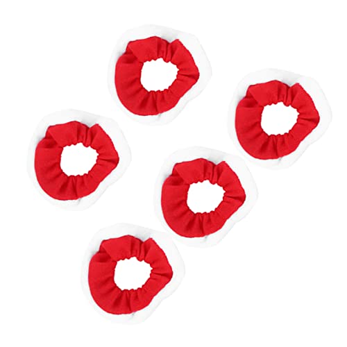 Healvian 5stücke Weihnachts-haarbänder Mit Pailletten Pferdeschwanzhalter Elastisches Haarseil Für Mädchen Festive Kopfbedeckung Mit Glitzer-design von Healvian