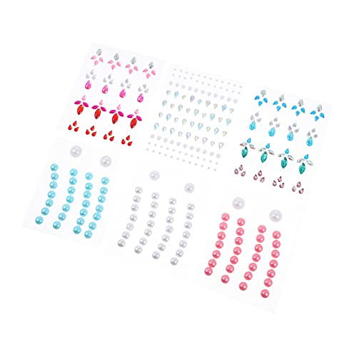 Healvian Selbstklebende Aufkleber 6er-pack Augen-edelsteine Aufkleber Für Gesicht Und Körper Dekorationen von Healvian