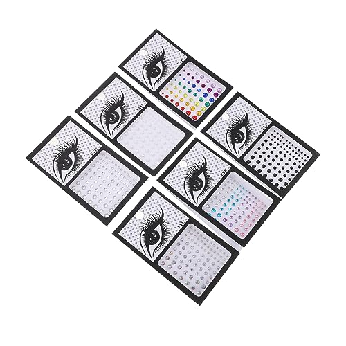 Healvian 6 Blätter gesicht strass aufkleber Edelsteine Face Jewels Festival Lidschatten funkeln halloween dekoration halloween decoration gems Gesichtsdekore Augensteine ​​für Make-up Acryl von Healvian