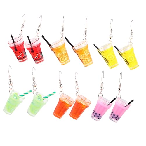 Healvian 6 Paar Ohrringe Flaschenbecher Getränk Rotweinkelchform Hänger Des Deckels Mini Glas Hänger Mini Glas Schmuckdekor Bezaubernder Ohrschmuck Handgefertigter Hänger Healvian 6 Paar Ohrringe Flaschenbecher Getränk Rotweinkelchform Hänger Des Deckels Mini Glas Hänger Mini Glas Schmuckdekor Bezaubernder Ohrschmuck Handgefertigter Hänger von Healvian