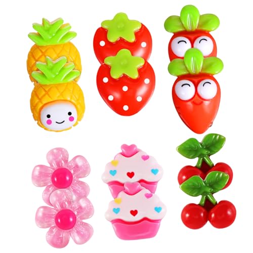 Healvian 6 Paare Ohrclips Niedliche Cartoon Ohrschmuck Leicht Painless Ohrklammern Piercing Für Mädchen Geburtstag Party von Healvian