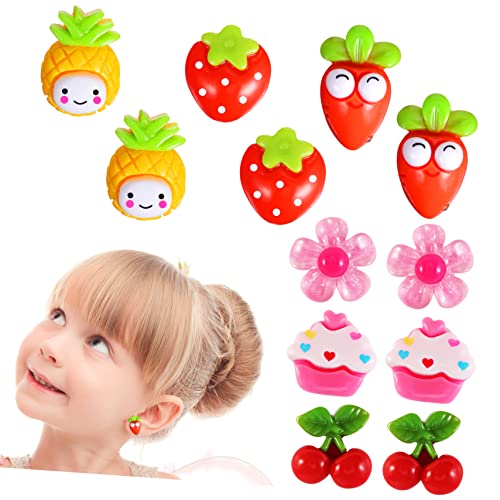 Healvian 6 Paare Ohrclips Süße Clip Ohrringe für Verschiedene Designs Kirsche Eiscreme Ohrschmuck für Einfach Anzulegen Ohrlochstechen Healvian 6 Paare Ohrclips Süße Clip Ohrringe für Verschiedene Designs Kirsche Eiscreme Ohrschmuck für Einfach Anzulegen Ohrlochstechen von Healvian